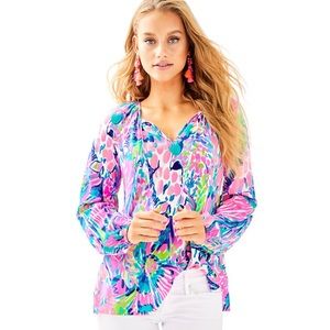 Gumbo limbo Willa TUNIC large Lilly Pulitzer new
